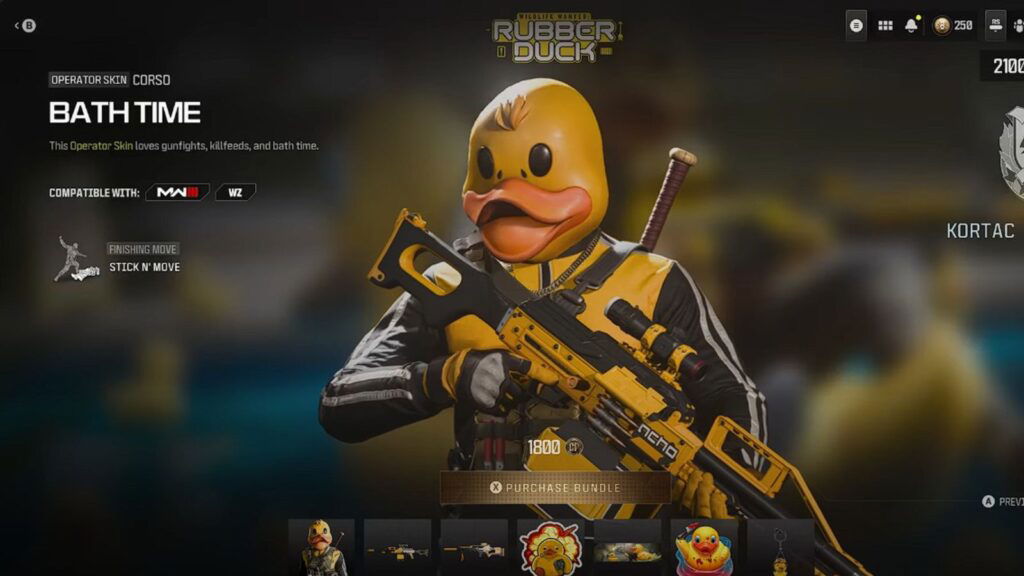 rubber duck skin in call of duty 1