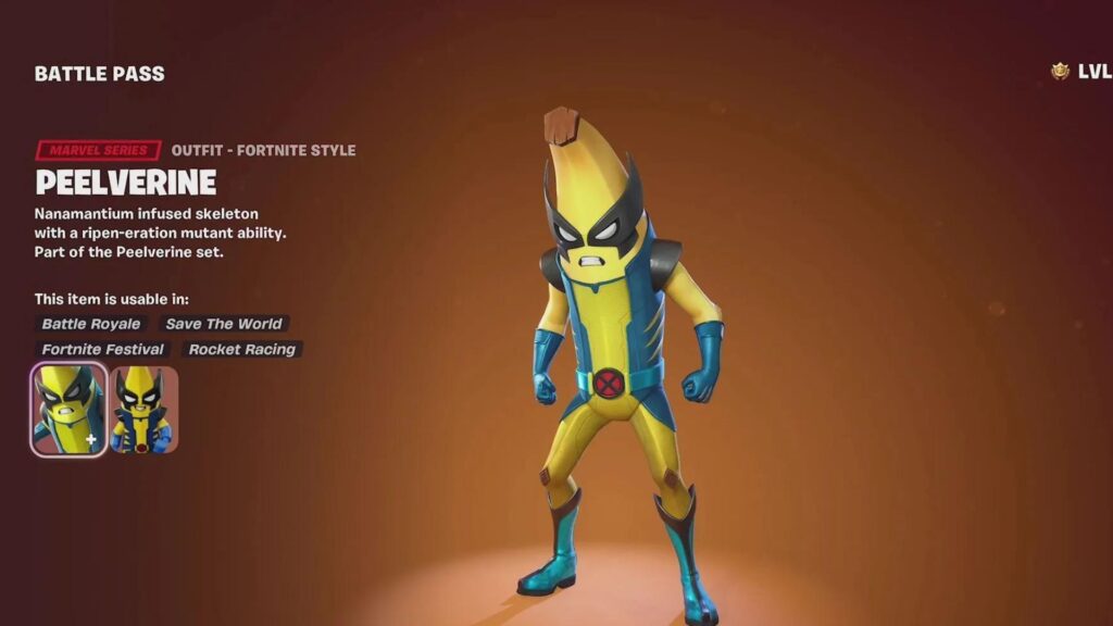 marvel fortnite characters peelverine