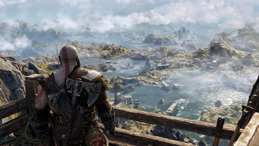 god of war ragnarok kratos exploring the world