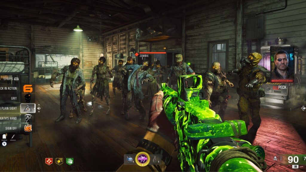 shooting group of zombies in black ops 6.